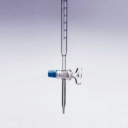 Byretë (Burette) me rubinet qelqi (QE043)