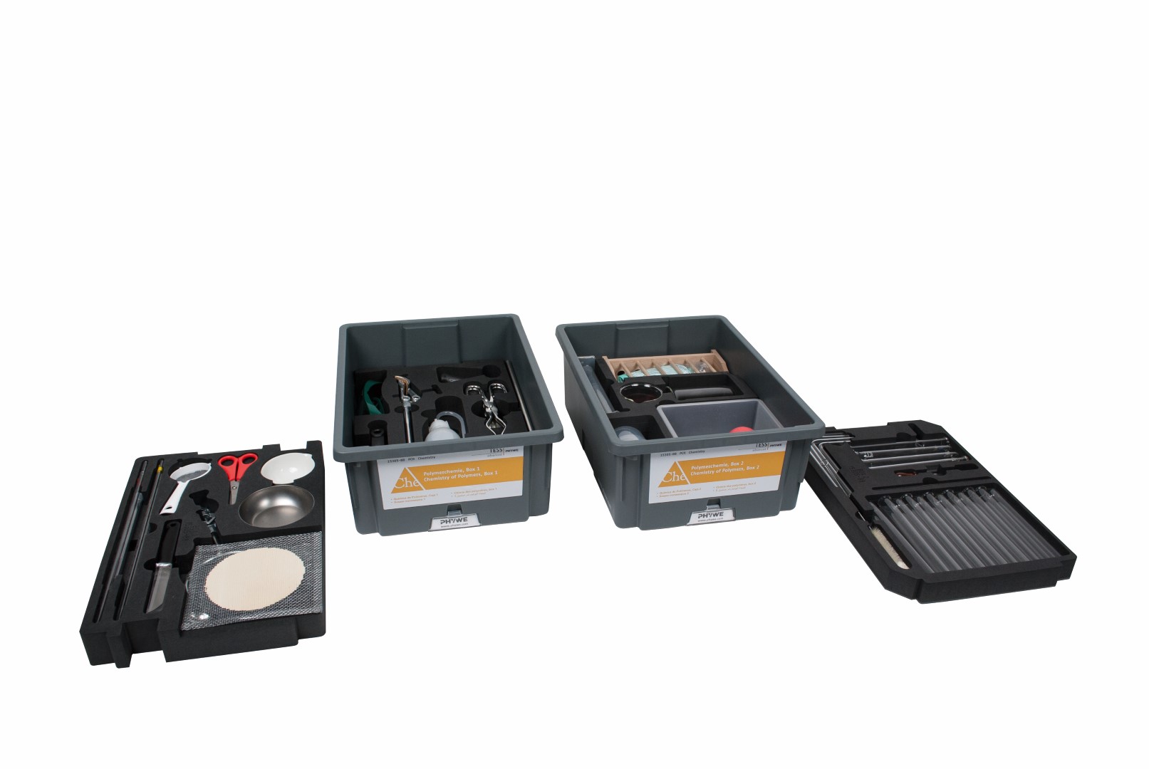 Eksperimente studentore në kimi polimeri për 18 eksperimente, TESS i Përparuar Kimi PCH